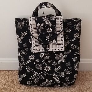 QUILTED KEEPERS Black Printed Backpack